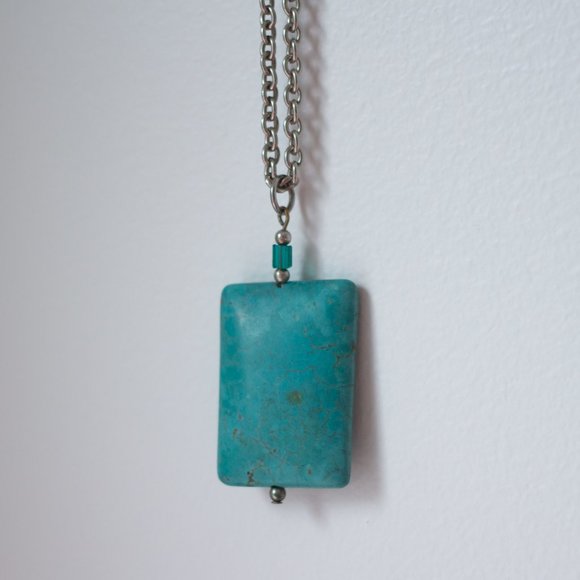 Necklace with Turquoise Pendant - Picture 5 of 5